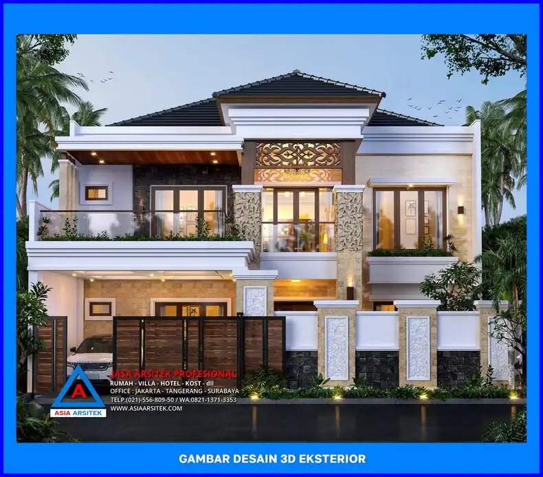 tampak depan oleh Arsitek Terpercaya di Depok, jasa arsitek rumah depok, jasa desain rumah depok, jasa gambar rumah depok