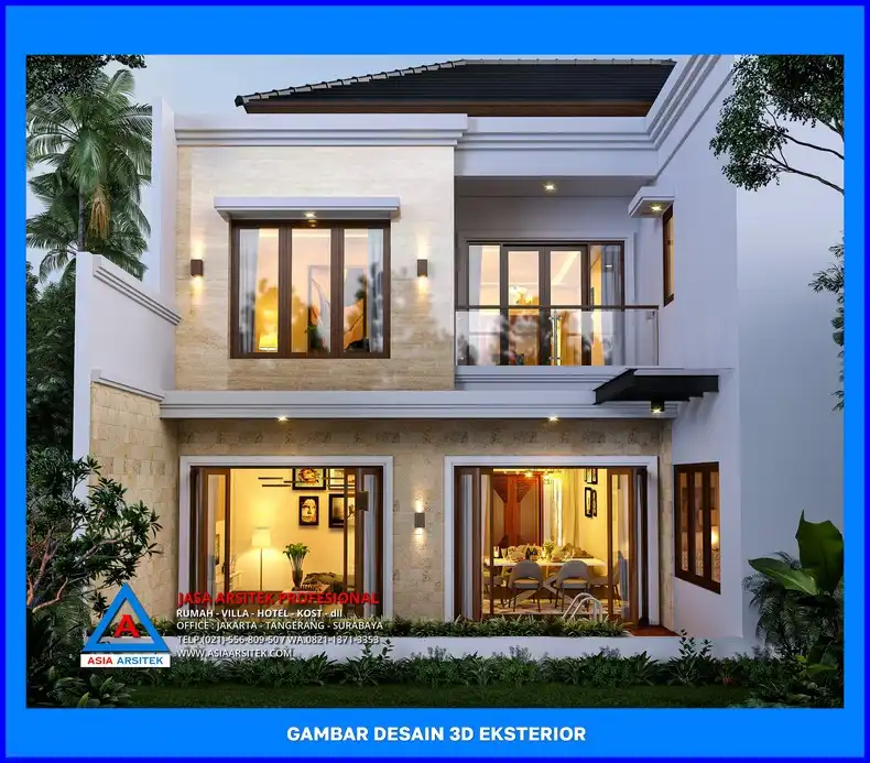 tampak belakang oleh Arsitek Terpercaya di Depok, jasa arsitek rumah depok, jasa desain rumah depok, jasa gambar rumah depok