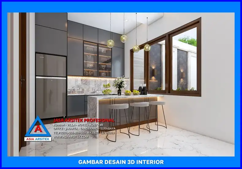 ruang pantry oleh Arsitek Terpercaya di Depok, jasa arsitek rumah depok, jasa desain rumah depok, jasa gambar rumah depok