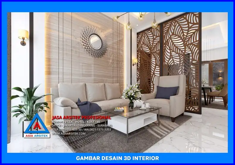 ruang tamu oleh Arsitek Terpercaya di Depok, jasa arsitek rumah depok, jasa desain rumah depok, jasa gambar rumah depok