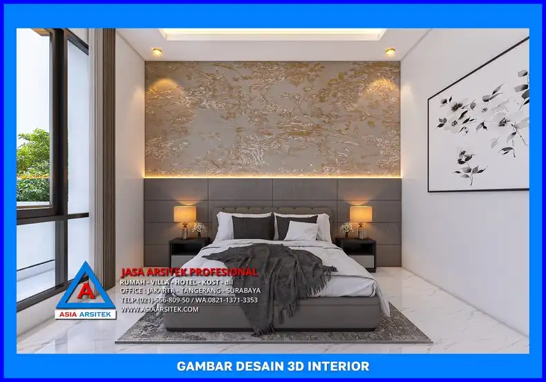kamar tidur utama Desain Rumah Minimalis Modern Depok, desain rumah minimalis, desain rumah minimalis 2 lantai, desain rumah minimalis modern