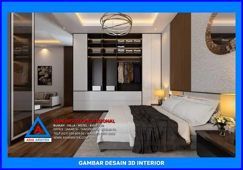 ruang tidur oleh Desain Rumah Modern di Depok, jasa arsitek rumah depok, jasa desain rumah depok, jasa gambar rumah depok