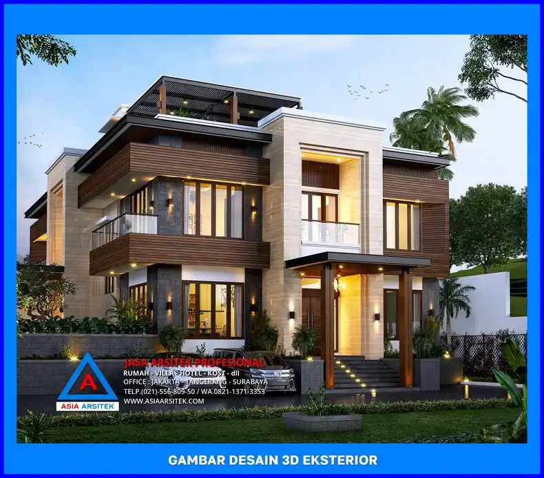 tampak depan oleh Jasa Arsitek Berpengalaman di Depok, jasa arsitek rumah depok, jasa desain rumah depok, jasa gambar rumah depok