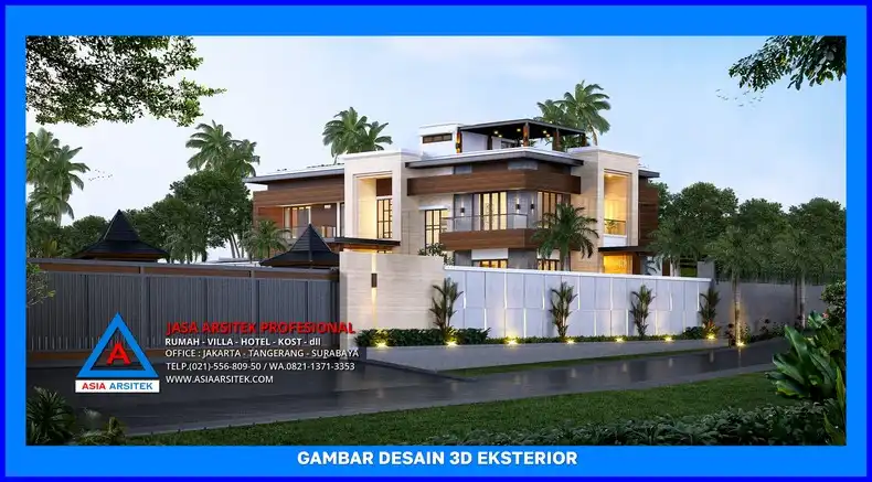 tampak depan rumah dengan pagar oleh Jasa Arsitek Berpengalaman di Depok, jasa arsitek rumah depok, jasa desain rumah depok, jasa gambar rumah depok
