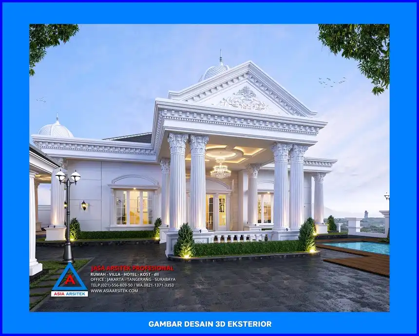 pilar rumah klasik oleh Jasa Arsitek Depok, jasa desain rumah depok, jasa gambar rumah depok