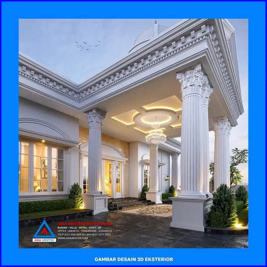 drop off rumah klasik oleh Jasa Arsitek Depok, jasa desain rumah depok, jasa gambar rumah depok