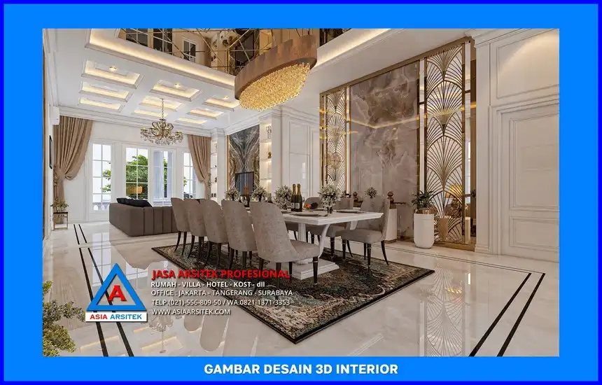 ruang makan oleh Jasa Arsitek Depok, jasa desain rumah depok, jasa gambar rumah depok