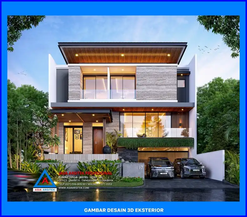 fasad rumah oleh Jasa Arsitek Rumah Modern di Depok, jasa arsitek rumah depok, jasa desain rumah depok, jasa gambar rumah depok