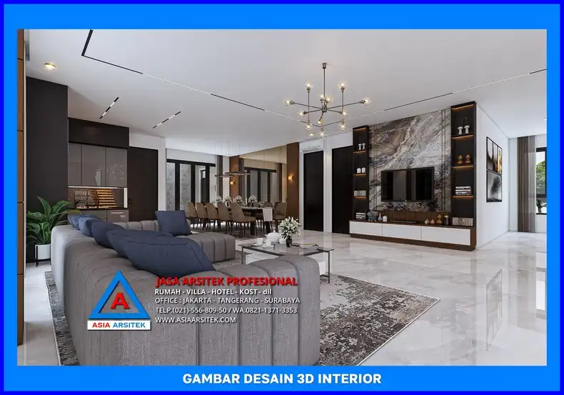 ruang keluarga oleh Jasa Arsitek Rumah Modern di Depok, jasa arsitek rumah depok, jasa desain rumah depok, jasa gambar rumah depok