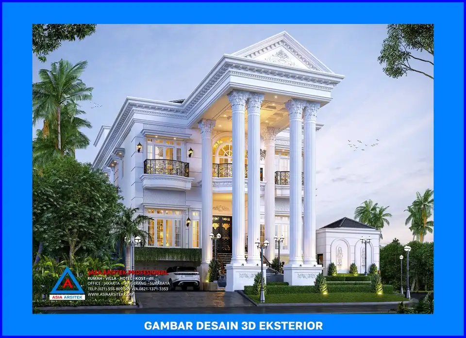 pilar rumah klasik oleh Jasa Arsitek Rumah di Rangkapan Jaya Depok