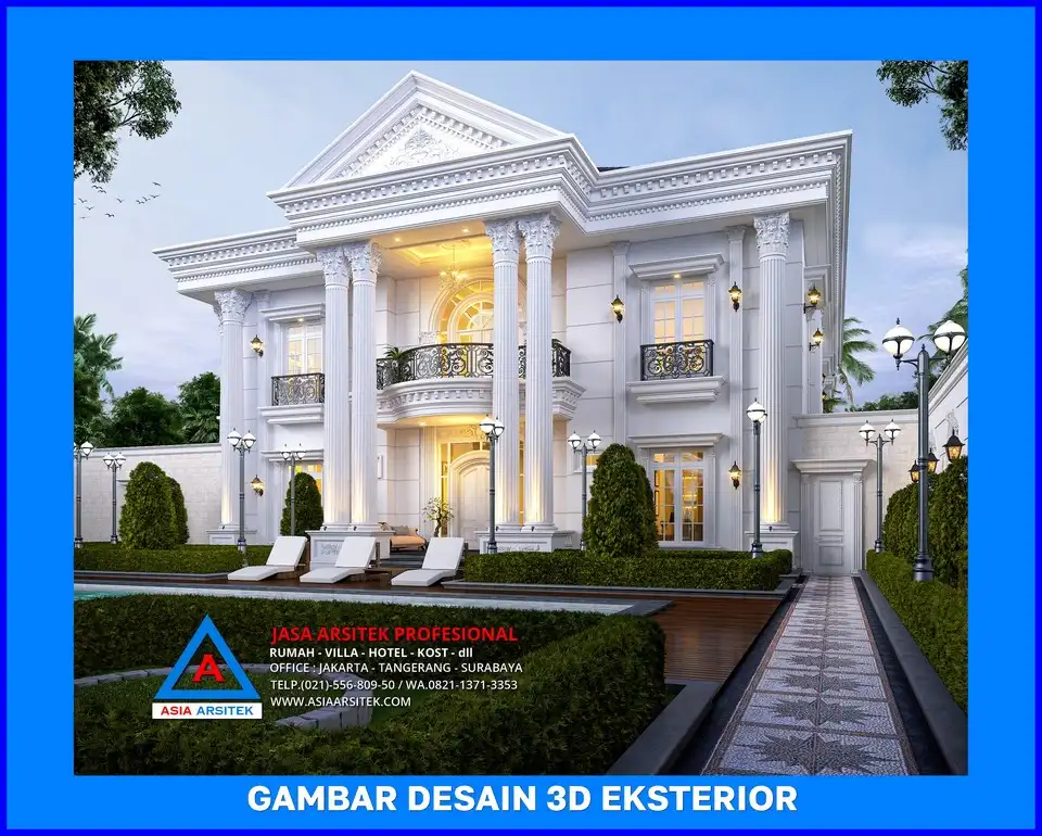 tampak samping kanan rumah oleh Jasa Arsitek Rumah di Sawangan Depok