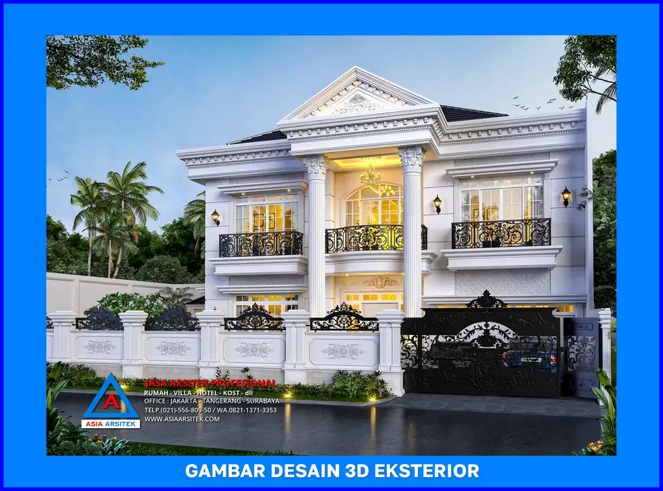 tampak depan sebelah kanan rumah oleh Jasa Arsitek Rumah di Sukamaju Baru Depok