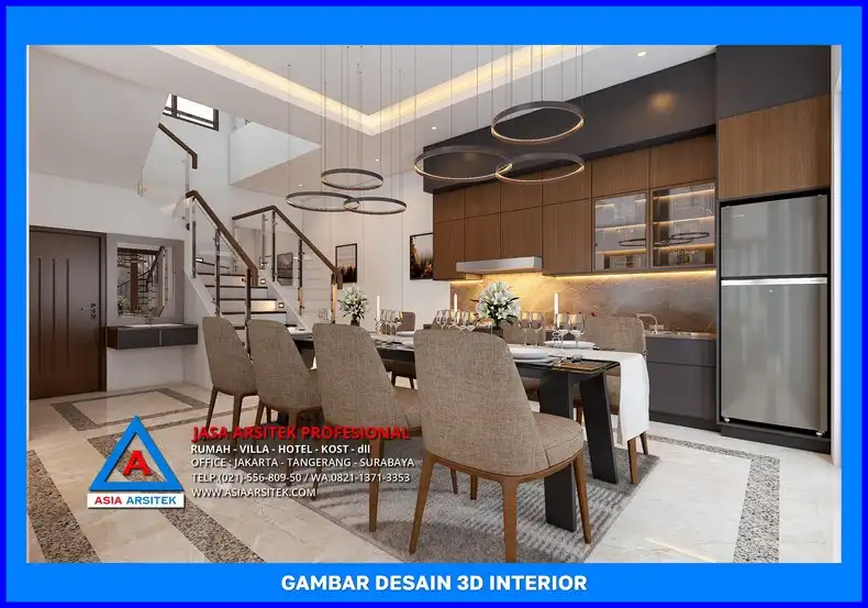 ruang makan oleh Jasa Desain Rumah Custom di Depok, jasa arsitek rumah depok, jasa desain rumah depok, jasa gambar rumah depok