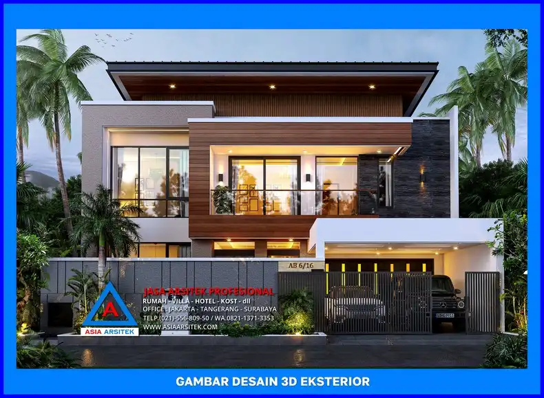 tampak depan oleh Jasa Desain Rumah Minimalis Depok, jasa arsitek rumah depok, jasa desain rumah depok, jasa gambar rumah depok