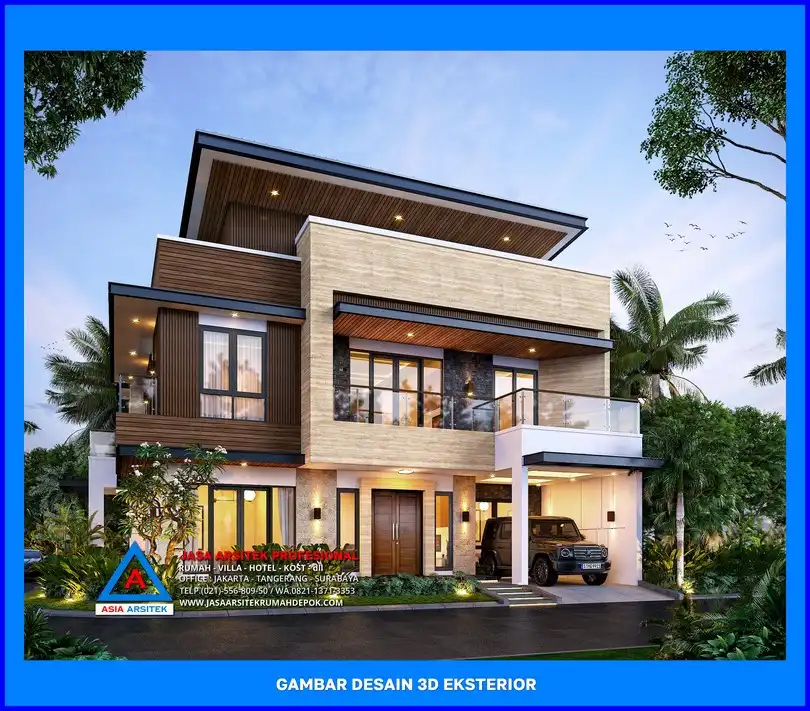 fasad oleh Jasa Desain Rumah di Cilangkap Depok, jasa arsitek rumah depok, jasa desain rumah depok, jasa gambar rumah depok