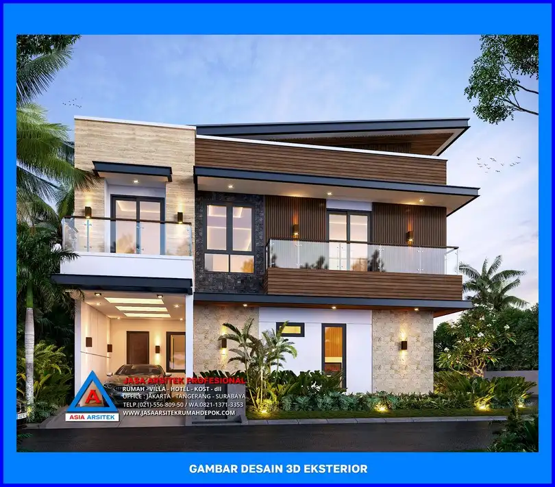 samping kiri oleh Jasa Desain Rumah di Cilangkap Depok, jasa arsitek rumah depok, jasa desain rumah depok, jasa gambar rumah depok