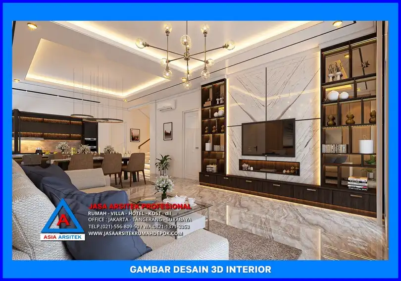 ruang bersama oleh Jasa Desain Rumah di Cilangkap Depok, jasa arsitek rumah depok, jasa desain rumah depok, jasa gambar rumah depok