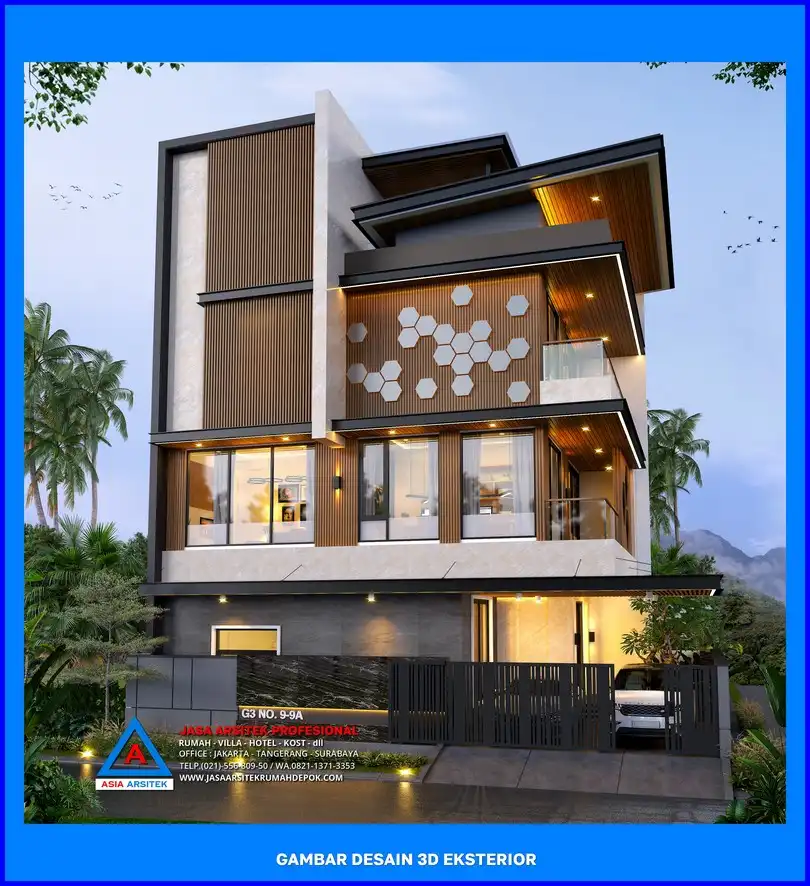 tampak samping oleh Jasa Desain Rumah di Cimpaeun Depok, jasa arsitek rumah depok, jasa desain rumah depok, jasa gambar rumah depok