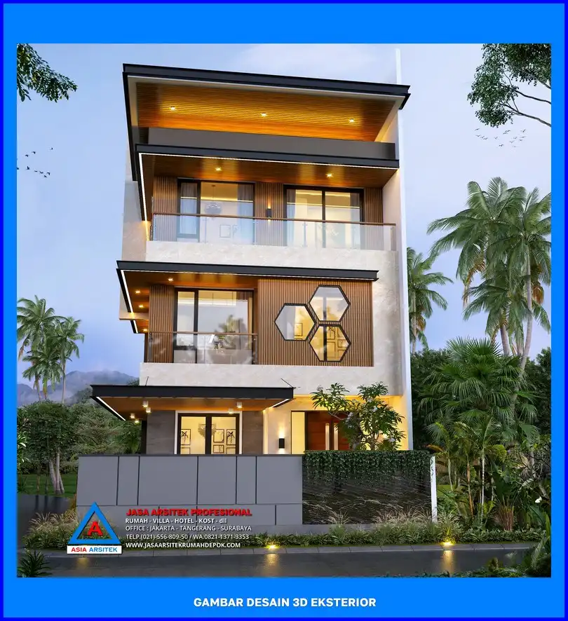 depan oleh Jasa Desain Rumah di Cimpaeun Depok, jasa arsitek rumah depok, jasa desain rumah depok, jasa gambar rumah depok