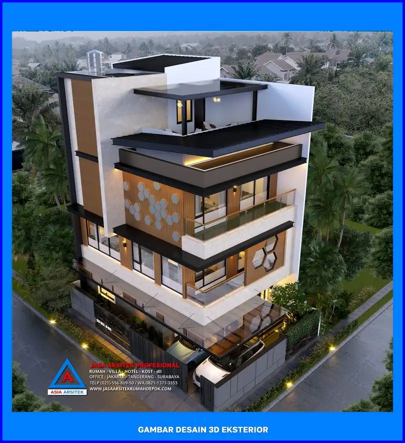 tampak atas oleh Jasa Desain Rumah di Cimpaeun Depok, jasa arsitek rumah depok, jasa desain rumah depok, jasa gambar rumah depok