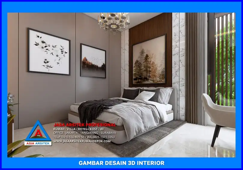 kamar tidur oleh Jasa Desain Rumah di Cimpaeun Depok, jasa arsitek rumah depok, jasa desain rumah depok, jasa gambar rumah depok