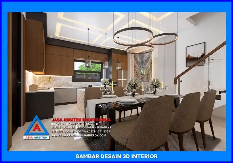 ruang makan oleh Jasa Desain Rumah di Cimpaeun Depok, jasa arsitek rumah depok, jasa desain rumah depok, jasa gambar rumah depok