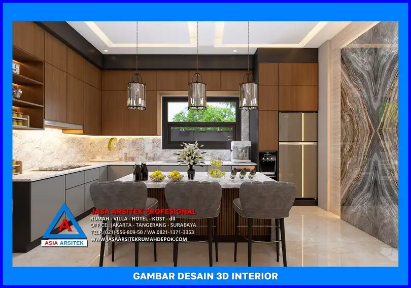 dapur oleh Jasa Desain Rumah di Cimpaeun Depok, jasa arsitek rumah depok, jasa desain rumah depok, jasa gambar rumah depok