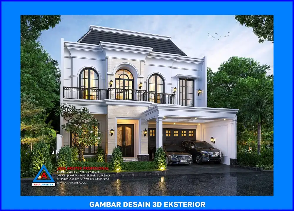 tampak depan rumah oleh Jasa Desain Rumah di Cipayung Depok