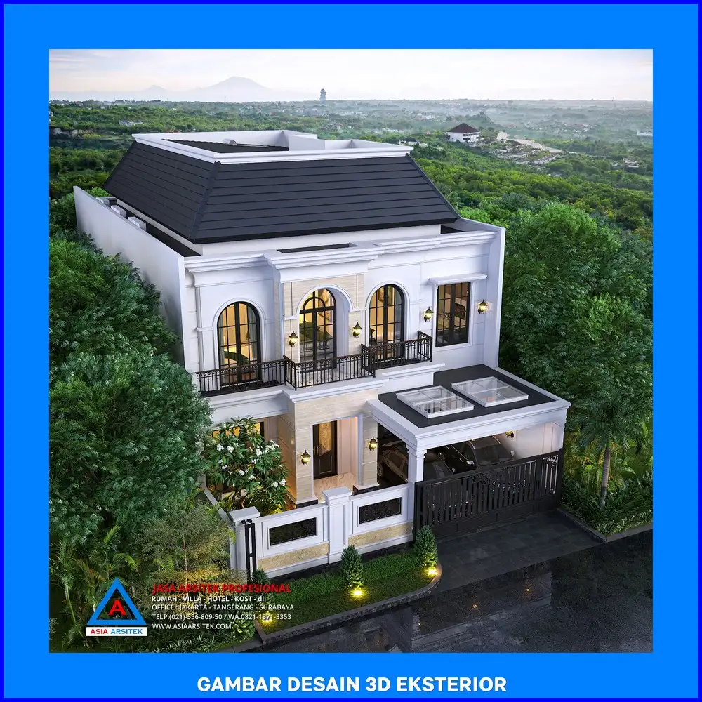 tampak atas rumah oleh Jasa Desain Rumah di Cipayung Depok