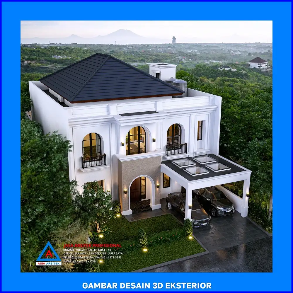 desain tampak atas rumah oleh Jasa Desain Rumah di Cipayung Jaya Depok