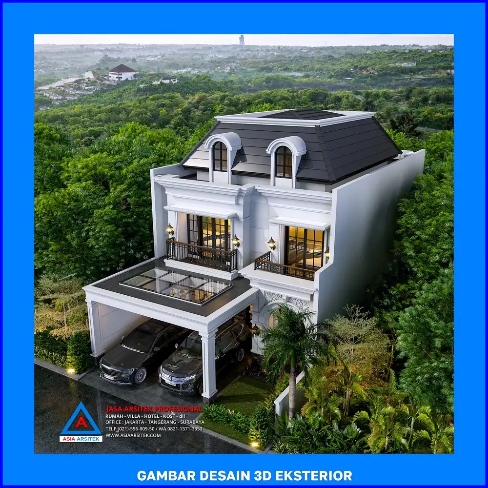 tampak atas rumah oleh Jasa Desain Rumah di Duren Seribu Depok, jasa arsitek rumah depok, jasa desain rumah depok, jasa gambar rumah depok