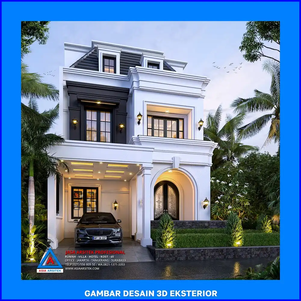 tampak depan oleh Jasa Desain Rumah di Grogol Depok, jasa arsitek rumah depok, jasa desain rumah depok, jasa gambar rumah depok