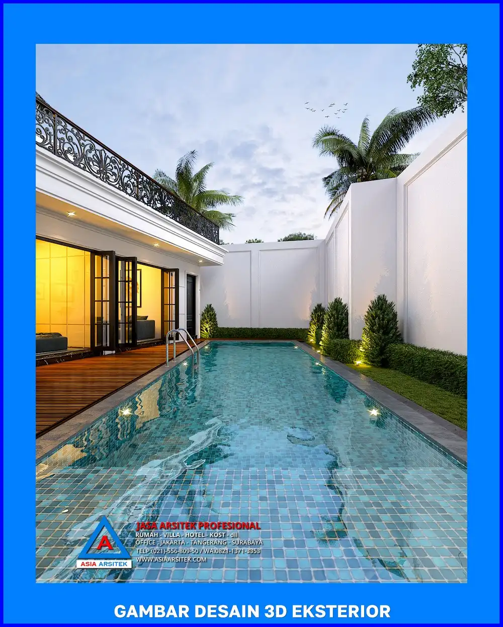 swimming pool oleh Jasa Desain Rumah di Harjamukti Depok, jasa arsitek rumah depok, jasa desain rumah depok, jasa gambar rumah depok