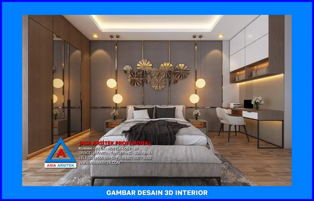 kamar tidur oleh Jasa Desain Rumah di Harjamukti Depok, jasa arsitek rumah depok, jasa desain rumah depok, jasa gambar rumah depok