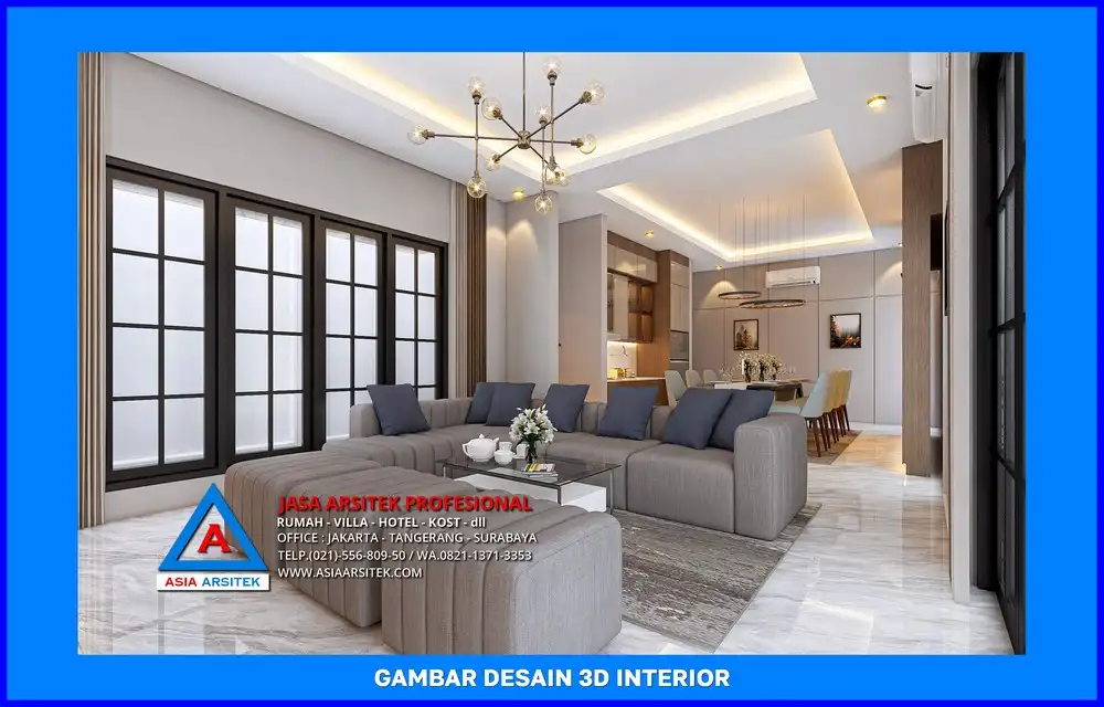 ruang keluarga oleh Jasa Desain Rumah di Harjamukti Depok, jasa arsitek rumah depok, jasa desain rumah depok, jasa gambar rumah depok