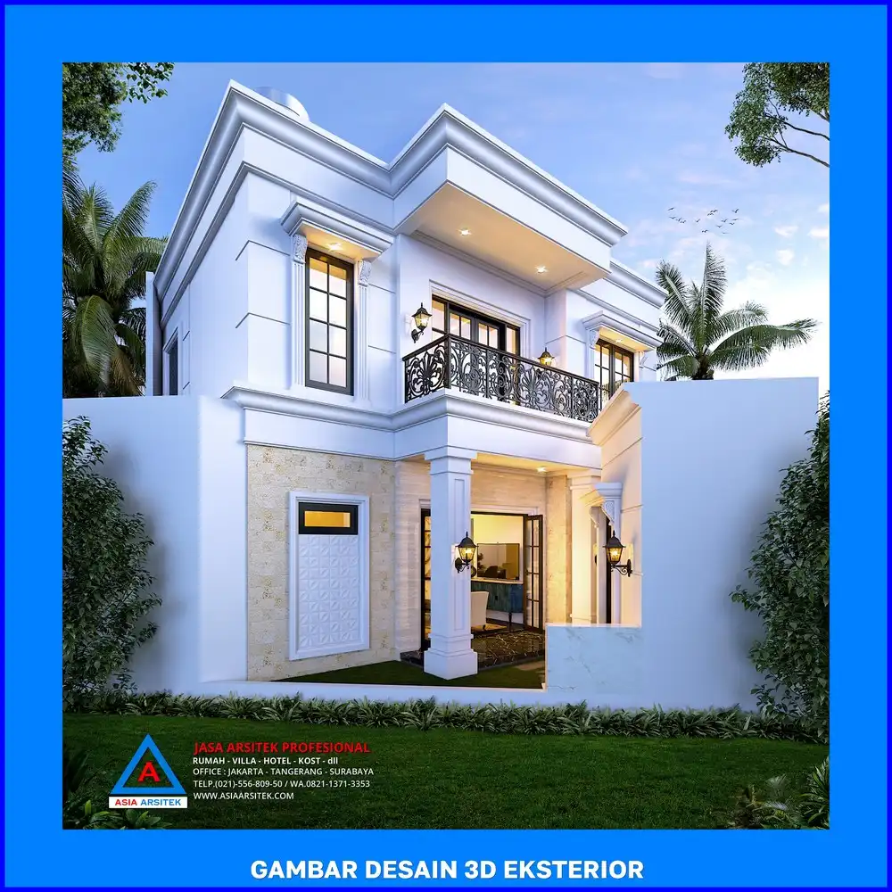 tampak belakang oleh Jasa Desain Rumah di Jatijajar Depok, jasa arsitek rumah depok, jasa desain rumah depok, jasa gambar rumah depok