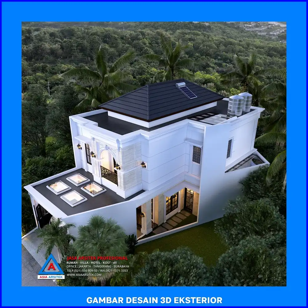tampak atas oleh Jasa Desain Rumah di Jatijajar Depok, jasa arsitek rumah depok, jasa desain rumah depok, jasa gambar rumah depok