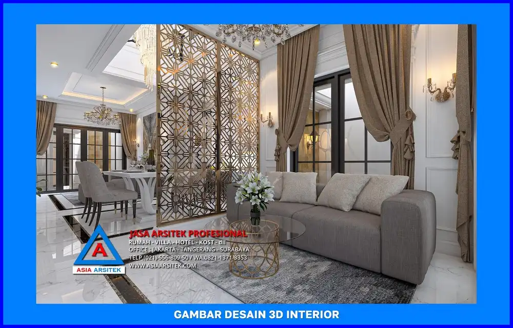 ruang tamu oleh Jasa Desain Rumah di Jatijajar Depok, jasa arsitek rumah depok, jasa desain rumah depok, jasa gambar rumah depok