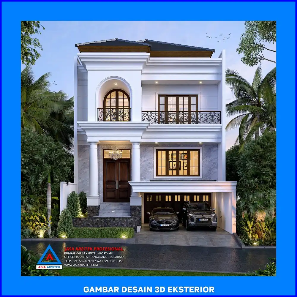 tampak depan oleh Jasa Desain Rumah di Kemiri Muka Depok, jasa arsitek rumah depok, jasa desain rumah depok, jasa gambar rumah depok