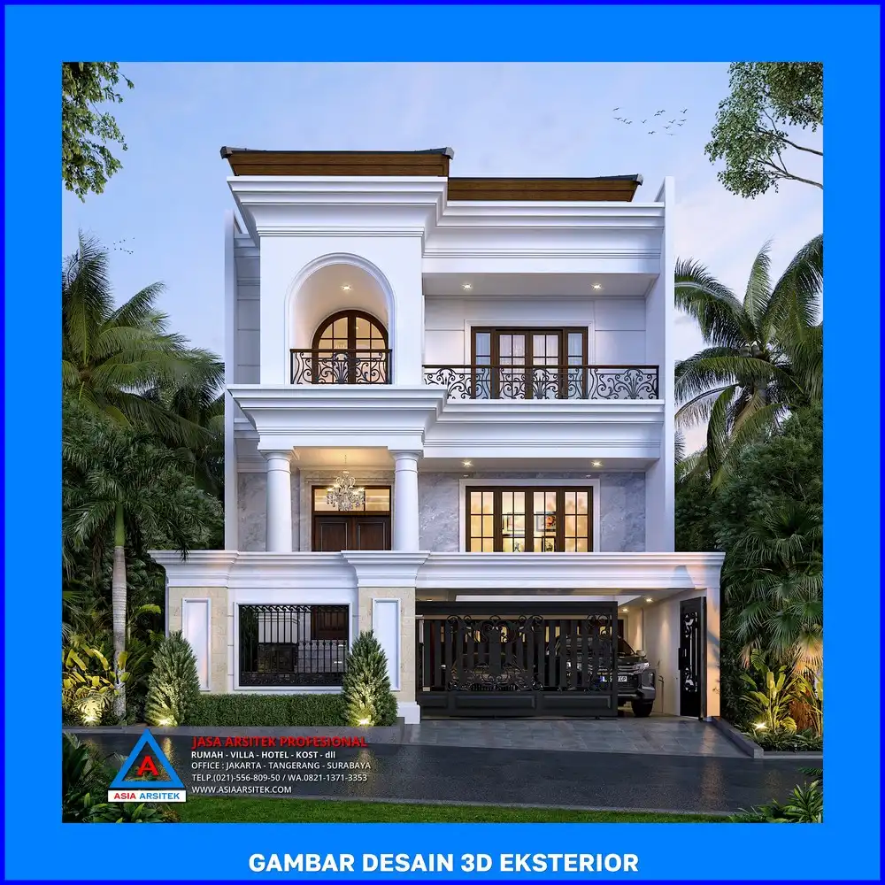 bagian depan oleh Jasa Desain Rumah di Kemiri Muka Depok, jasa arsitek rumah depok, jasa desain rumah depok, jasa gambar rumah depok