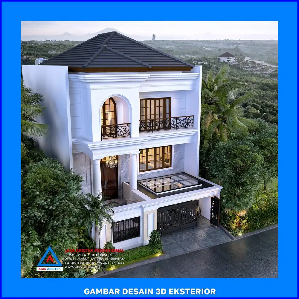 tampak atas oleh Jasa Desain Rumah di Kemiri Muka Depok, jasa arsitek rumah depok, jasa desain rumah depok, jasa gambar rumah depok