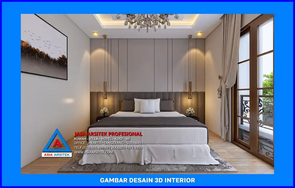 kamar tidur oleh Jasa Desain Rumah di Kemiri Muka Depok, jasa arsitek rumah depok, jasa desain rumah depok, jasa gambar rumah depok