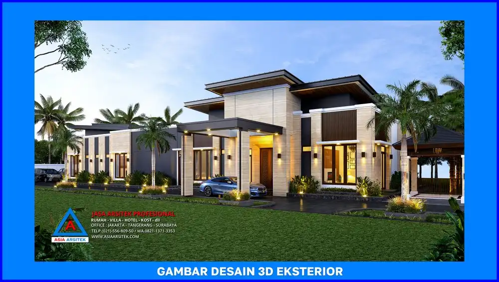fasad oleh Jasa Desain Rumah di Leuwinanggung Depok, jasa arsitek rumah depok, jasa desain rumah depok, jasa gambar rumah depok