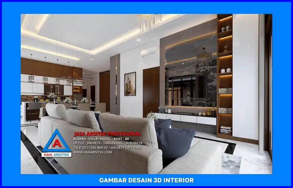 ruang keluarga oleh Jasa Desain Rumah di Leuwinanggung Depok, jasa arsitek rumah depok, jasa desain rumah depok, jasa gambar rumah depok