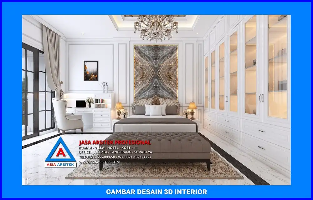 kamar tidur utama oleh Jasa Desain Rumah di Limo Depok, jasa arsitek rumah depok, jasa desain rumah depok, jasa gambar rumah depok