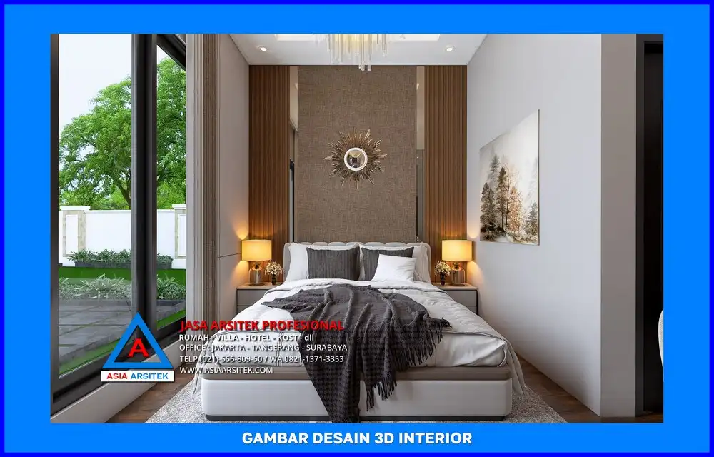kamar tidur utama oleh Jasa Desain Rumah di Mampang Depok, jasa arsitek rumah depok, jasa desain rumah depok, jasa gambar rumah depok