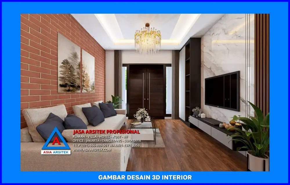 ruang keluarga oleh Jasa Desain Rumah di Mampang Depok, jasa arsitek rumah depok, jasa desain rumah depok, jasa gambar rumah depok
