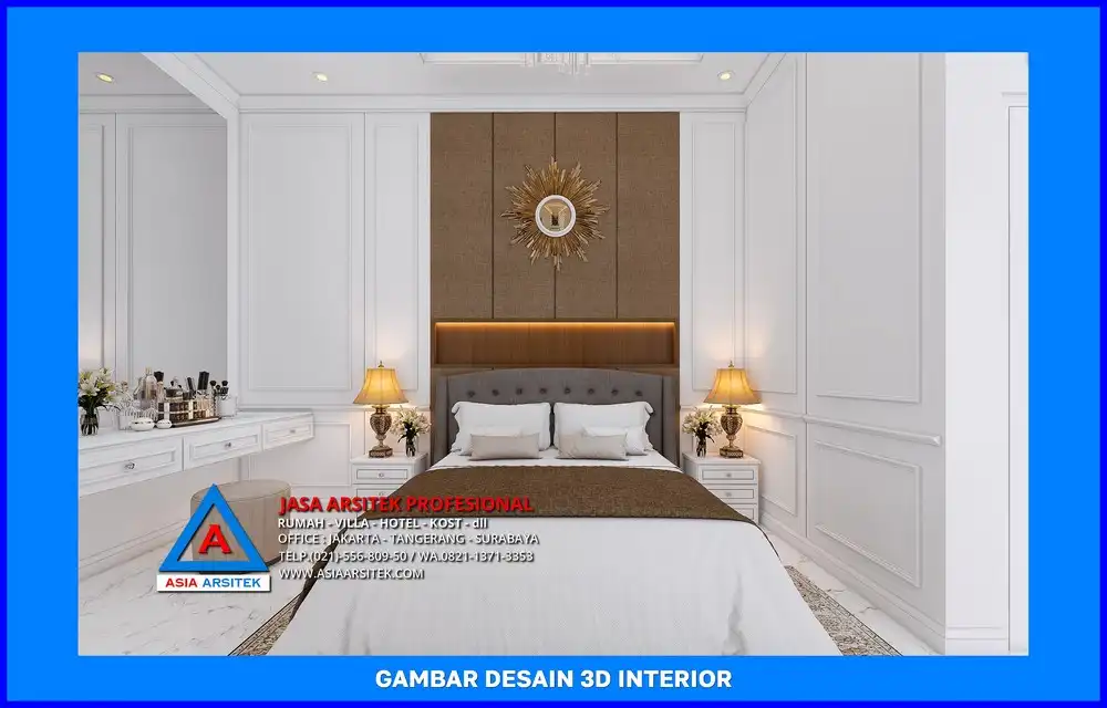 kamar tidur utama oleh Jasa Desain Rumah di Mekarsari Depok, jasa arsitek rumah depok, jasa desain rumah depok, jasa gambar rumah depok