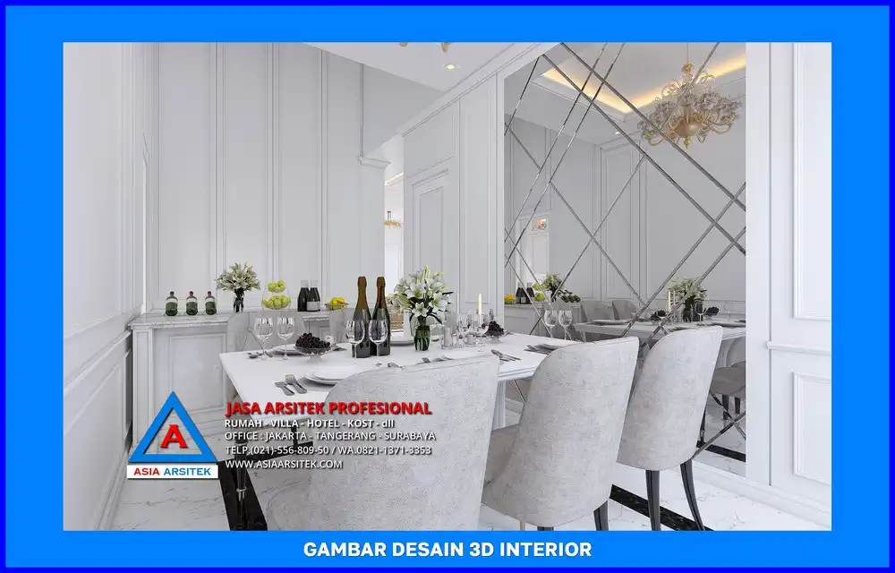 ruang makan oleh Jasa Desain Rumah di Mekarsari Depok, jasa arsitek rumah depok, jasa desain rumah depok, jasa gambar rumah depok
