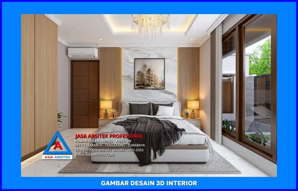 kamar tidur utama oleh Jasa Desain Rumah di Meruyung Depok, jasa arsitek rumah depok, jasa desain rumah depok, jasa gambar rumah depok
